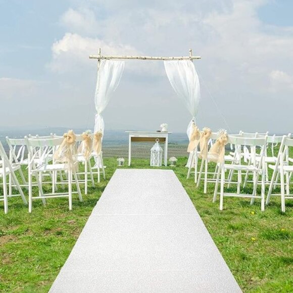 Modern romance wedding aisle runner Princess swirl scroll flourish 100 feet long - Picture 5 of 7